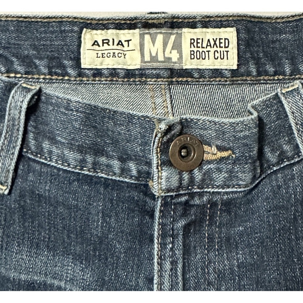 Ariat M4 Legacy Boot Cut Jeans Mens 34x36 Relaxed Fit Medium Wash Western - Picture 8 of 16